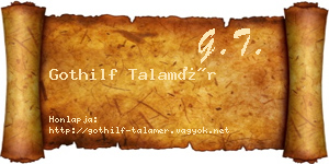 Gothilf Talamér névjegykártya